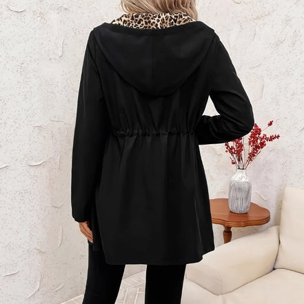 Revania reversible hooded coat med lynlås