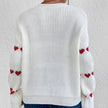 Elunora round neck sweater med broderi