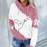 Novara printed hoodie med justerbar hætte