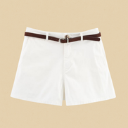 Dames shorts med bælte og læg – Linavera