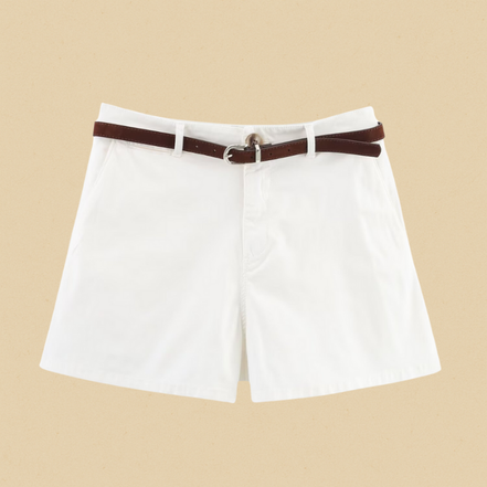 Dames shorts med bælte og læg – Linavera