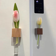 Tubera magnetisk reagensglasvase – vase til metaloverflader i trælook