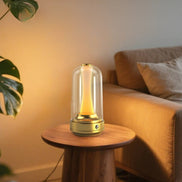 Solvira genopladelig LED bordlampe i ABS – bordlampe med batteridrift