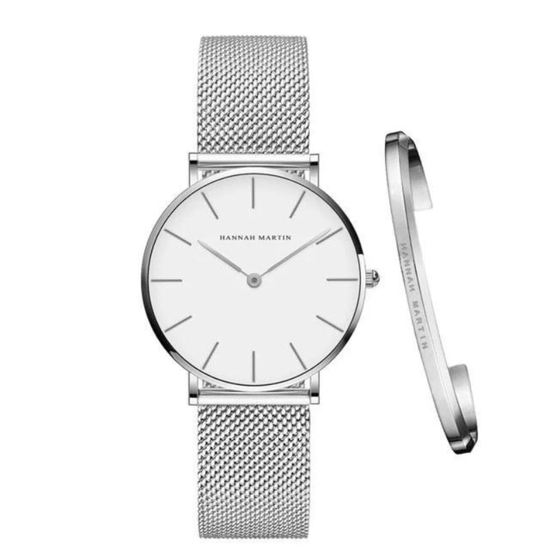 Elvaria dame ur sæt – armbåndsur med matchende armbånd