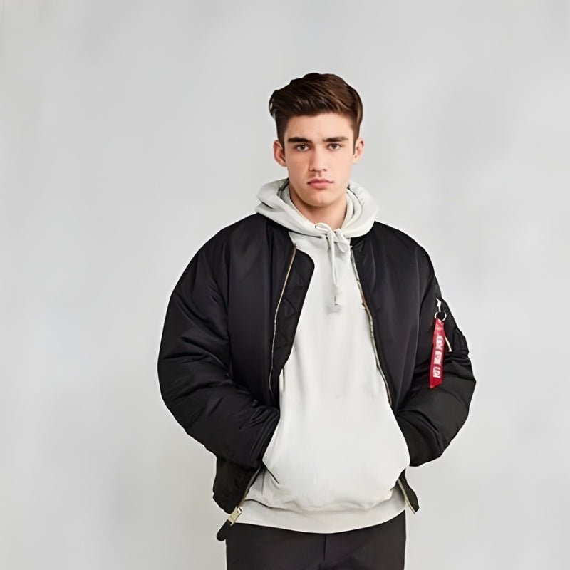 Virello zip jacket med ribkanter