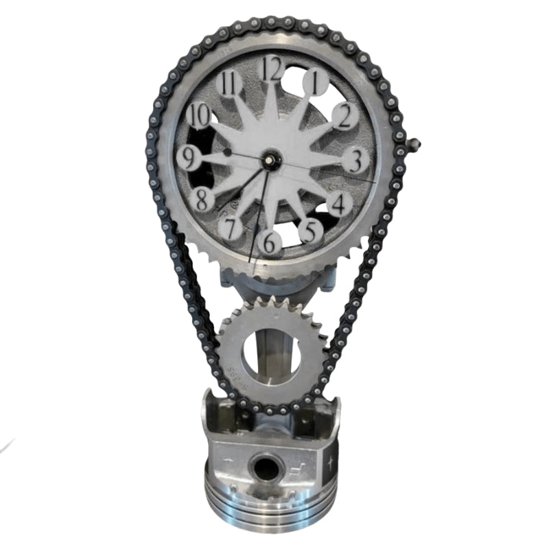 Gearonix metal bordur – industrielt design med roterende tandhjul