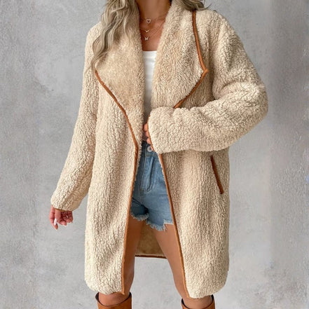 Ardena open front coat med sidelommer