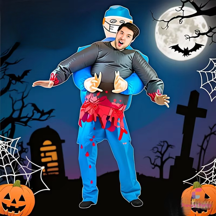Nafukovací halloweenský kostým s chirurgem a postavou ducha – Zorvani