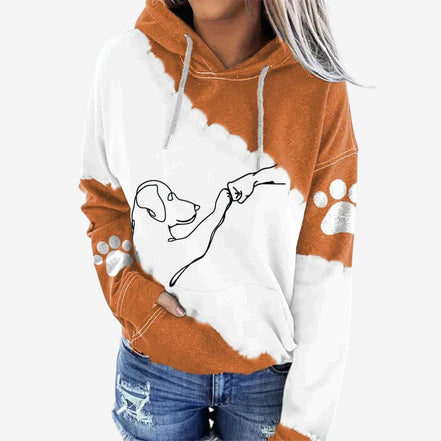 Novara printed hoodie med justerbar hætte