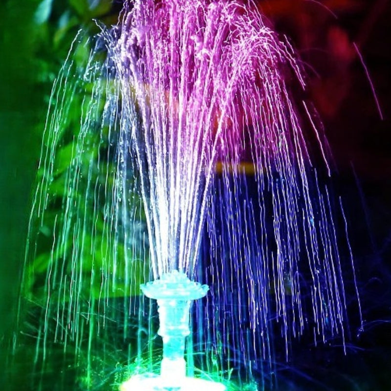 SolarRipple havefontæne – solcelledrevet rund model