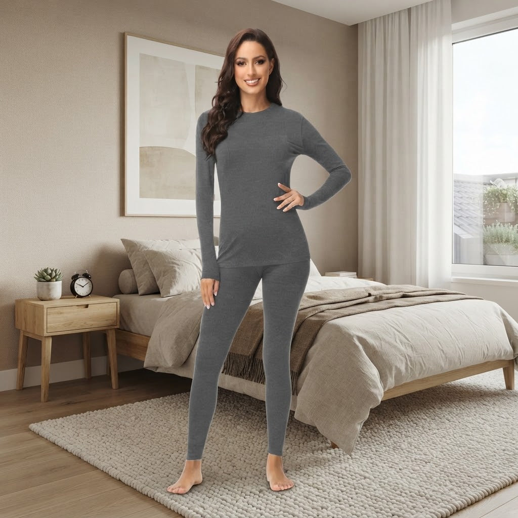 Termosæt til kvinder med langærmet trøje og leggings – Thermavelle