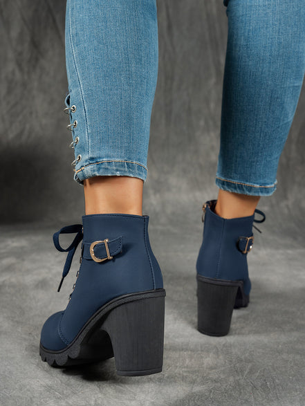 Solviera Mid Heel Ankle Boots