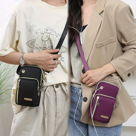 Veloria Crossbody Bag – let nylon taske med lynlåslukning