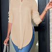 Alveria Split Button Blouse