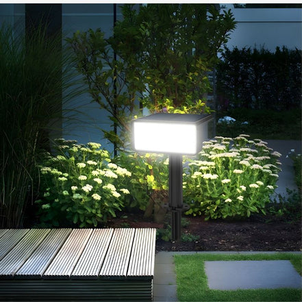 Verluna LED solcellelampe i ABS – lampe med solpanel til placering i jord