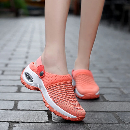Dame træsko med tyk sål og hælrem – Bravena