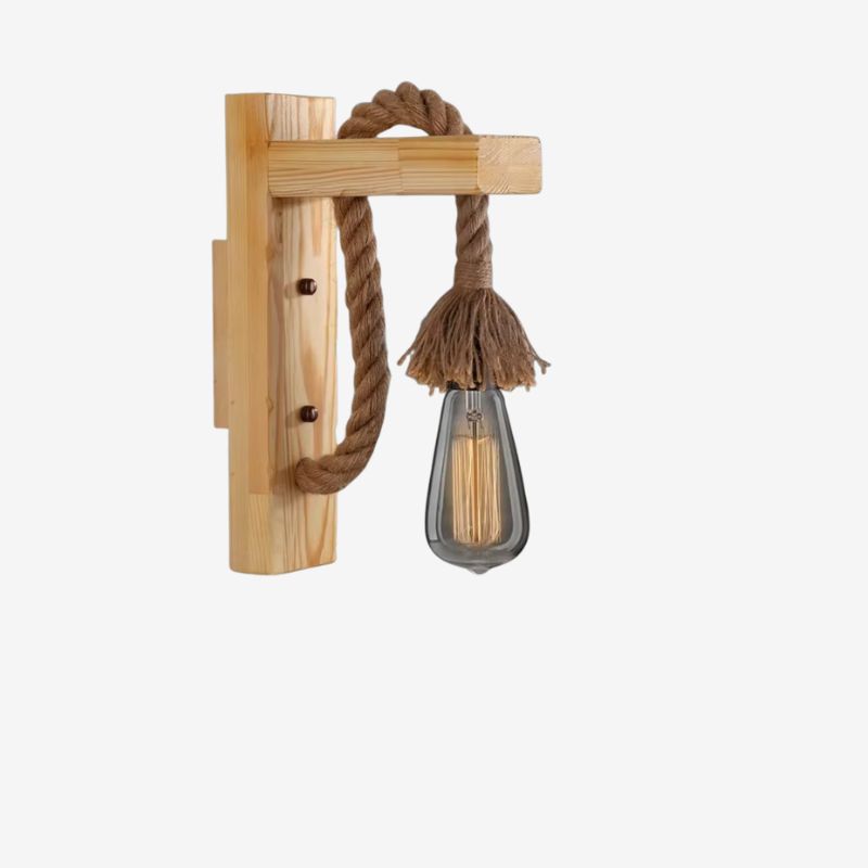 Tavena LED væglampe i træ – vægmonteret lampe i valnød eller træ