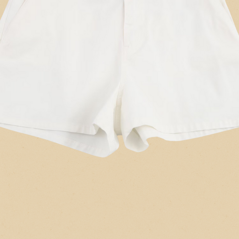 Dames shorts med bælte og læg – Linavera