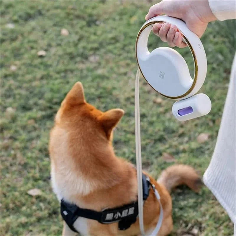 Lunavo Udtrækkelig hundesnor med LED-lys