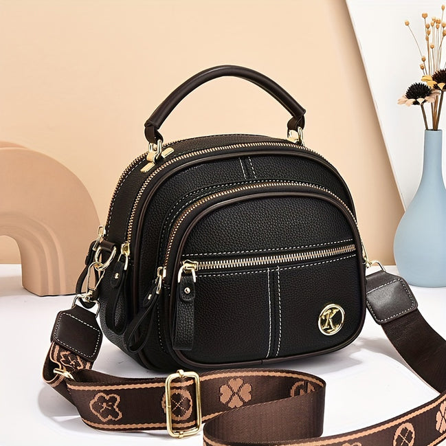 Elvoria Multi-Layer Shoulder Bag