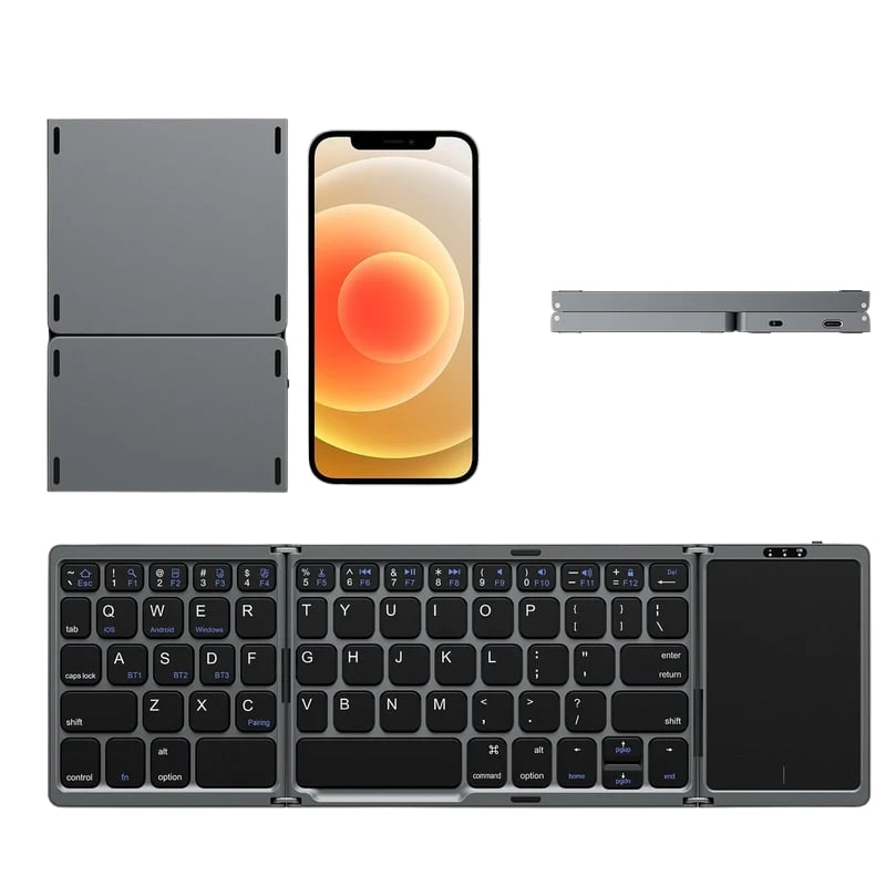 FlexiKey foldbart tastatur – Bluetooth med touchpad