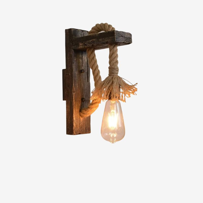 Tavena LED væglampe i træ – vægmonteret lampe i valnød eller træ