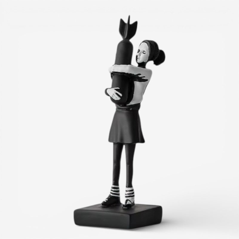 Karvion dekorativ figur i harpiks – karakterformet statue til bord eller hylde