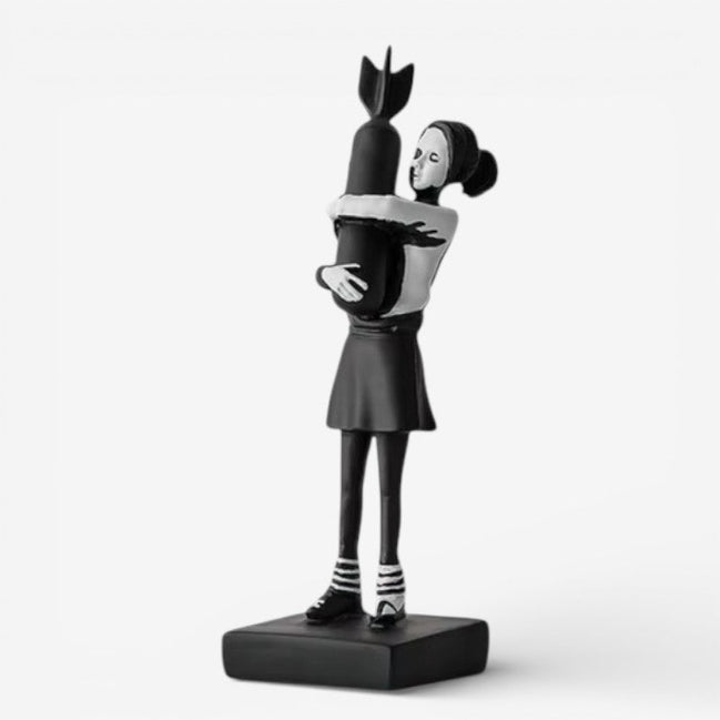 Karvion dekorativ figur i harpiks – karakterformet statue til bord eller hylde