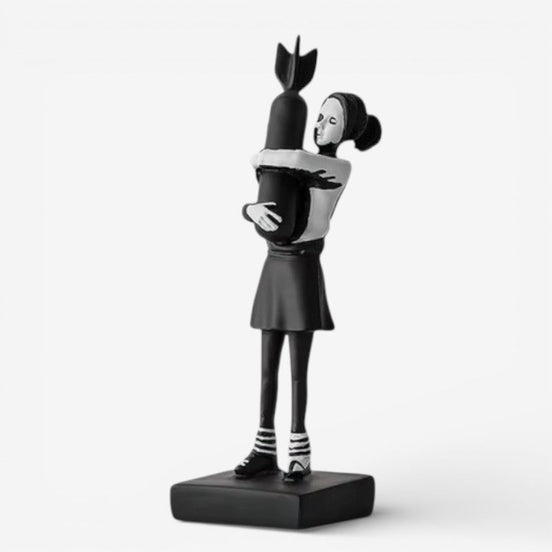 Karvion dekorativ figur i harpiks – karakterformet statue til bord eller hylde