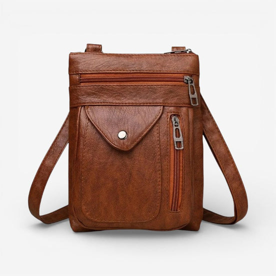 Larevia Crossbody Taske med Justerbar Rem og Lynlåslommer