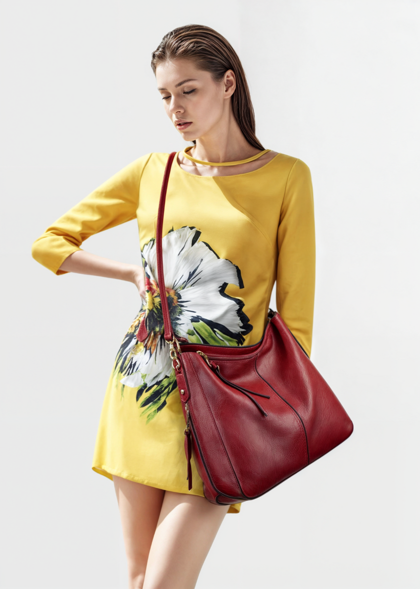 Loraya læder tote taske