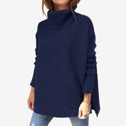 Lunéra langærmet sweater med høj hals og løs pasform