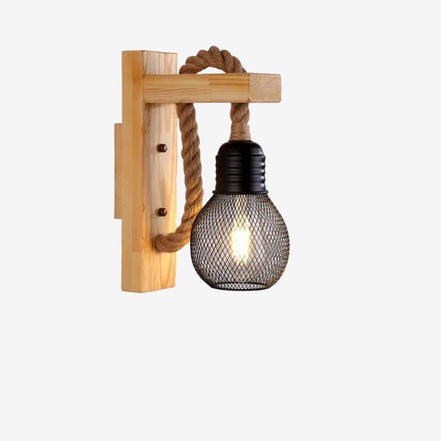 Tavena LED væglampe i træ – vægmonteret lampe i valnød eller træ