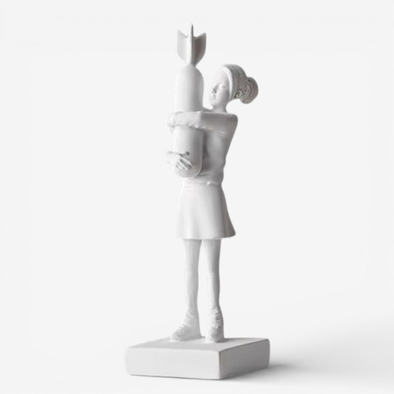 Karvion dekorativ figur i harpiks – karakterformet statue til bord eller hylde