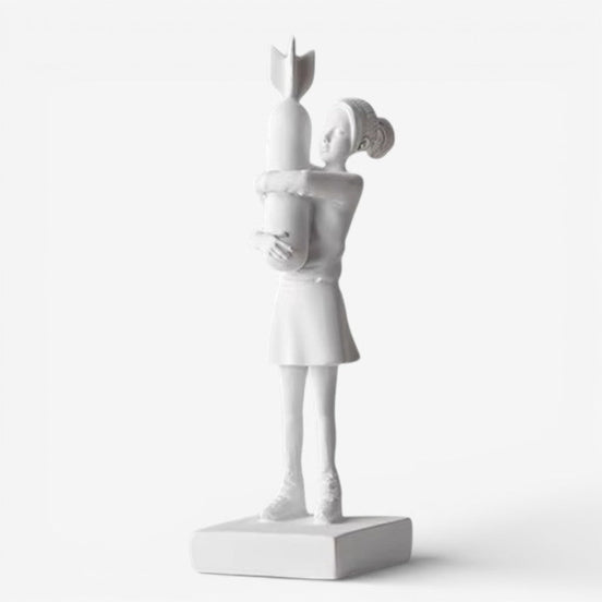 Karvion dekorativ figur i harpiks – karakterformet statue til bord eller hylde