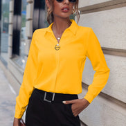 Eloria Lapel Bluse med Lange Ærmer