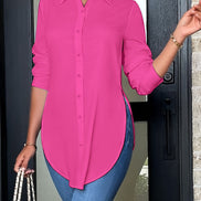 Alveria Split Button Blouse