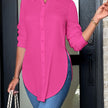 Alveria Split Button Blouse