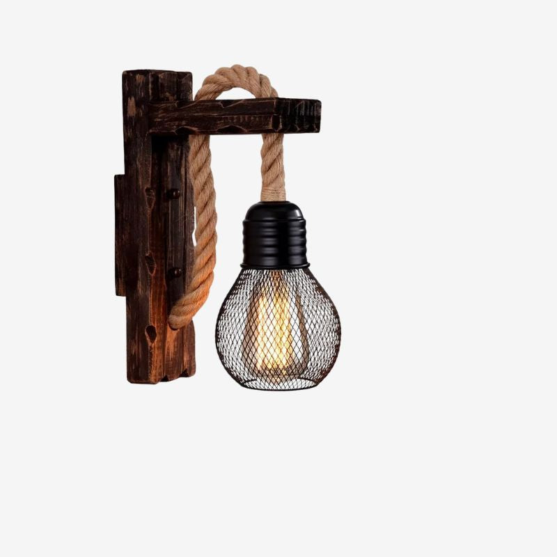 Tavena LED væglampe i træ – vægmonteret lampe i valnød eller træ