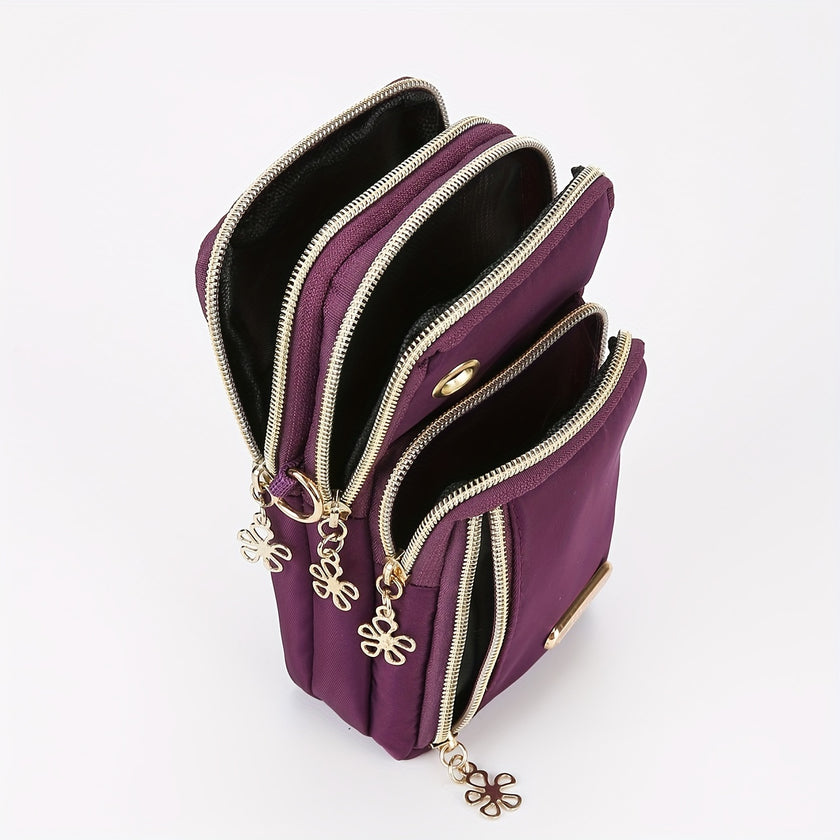 Veloria Crossbody Bag – let nylon taske med lynlåslukning