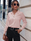Eloria Lapel Bluse med Lange Ærmer