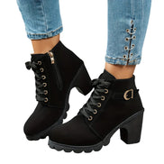 Solviera Mid Heel Ankle Boots