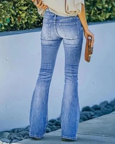 Levana Bootcut Jeans med Høj Talje