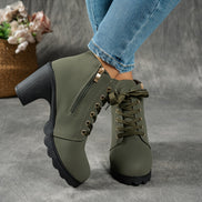 Solviera Mid Heel Ankle Boots