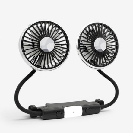 Bilventilator med dobbelthoved og USB-tilslutning – Virexo