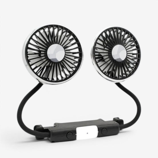 Wentylator samochodowy z podwójną głowicą i złączem USB – Virexo