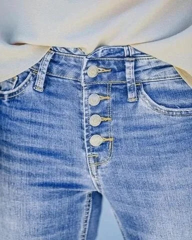 Levana Bootcut Jeans med Høj Talje