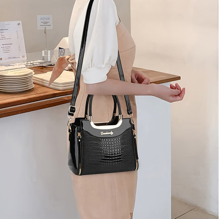 Arvella Croco Crossbody Bag