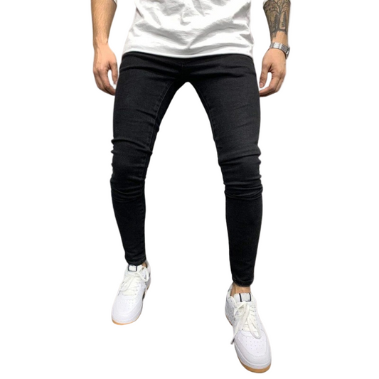 Darrell casual skinny herenbroek – slanke pasvorm van zachte, rekbare stof voor een moderne en comfortabele look