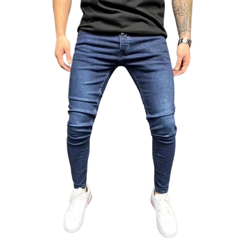 Darrell casual skinny herenbroek – slanke pasvorm van zachte, rekbare stof voor een moderne en comfortabele look